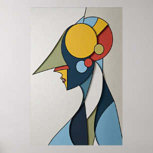 Lebendige abstrakte Figur Poster