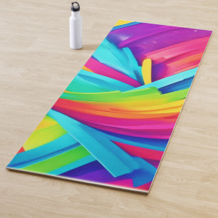 Lebendige abstrakte Formen Kunst Yogamatte