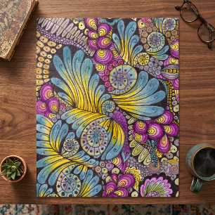 Lebendige abstrakte Gekritzel-Swirls farbenfrohes