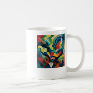 Lebendige abstrakte Geometrie Iii Aufkleber  Kaffeetasse