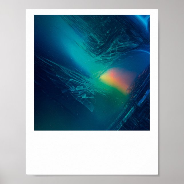 Lebendige abstrakte Geometrie V Aufkleber  Poster (Vorne)