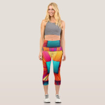 Lebendige abstrakte grafische Yoga-Leggings