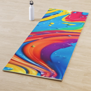 Lebendige abstrakte Kunst Yogamatte