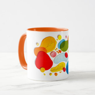 Lebendige abstrakte organische Formen Pop-Art-Coll Tasse