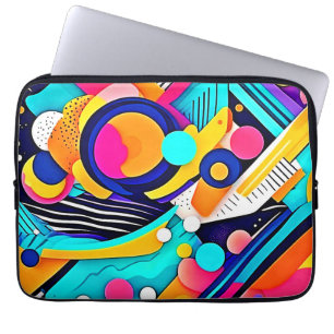 Lebendige abstrakte Pop-Art Laptopschutzhülle