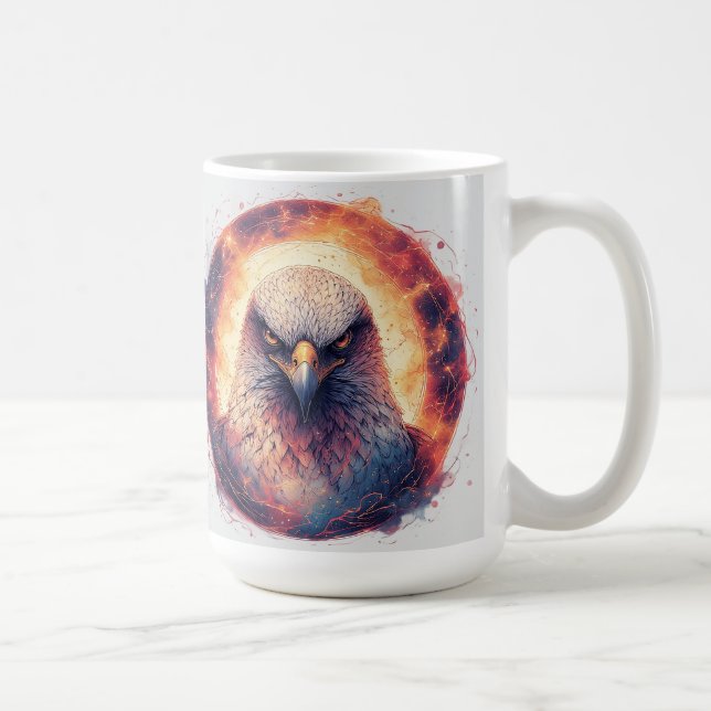 Lebendige Adler-Kunst Kaffeetasse (Rechts)