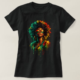 Lebendige Afro-Soul-Paint-Drip-Street-Art T-Shirt