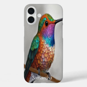 Lebendige Allen-Kolibri-Malerei iPhone 16 Plus Hülle