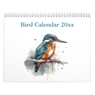 Lebendige Aquarell-Vögel der Welt, individuell Kalender