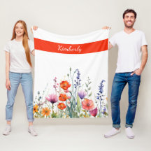 Lebendige Aquarell-Wildblumen personalisiert