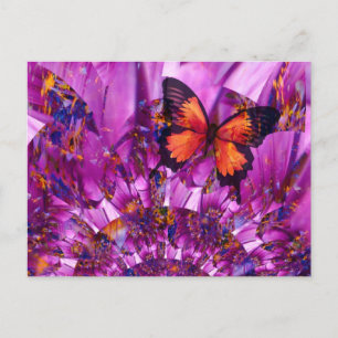 Lebendige Ästhetik-Postkarte Schmetterlingsgarten Postkarte