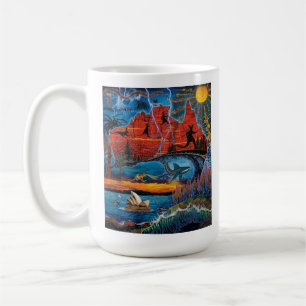 Lebendige australische Ikonen und Wahrzeichen Kart Kaffeetasse