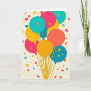 Lebendige Ballonfeier Karte