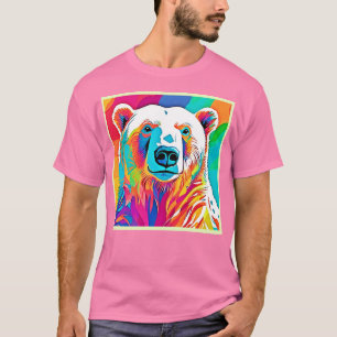 Lebendige Bärenkopf-Kunstwerke T-Shirt