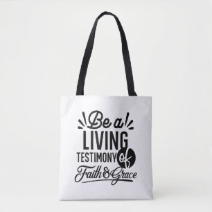 Lebendige Bibelzitat-Christen-Motivation Tasche