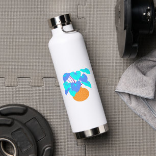 Lebendige Blaue Topfpflanzen-Illustration Athletik Trinkflasche