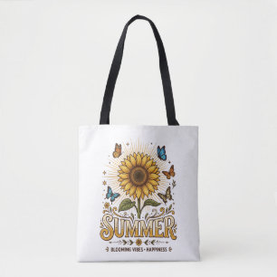 Lebendige blühende Sommer-Sonnenblume mit Schmette Tasche