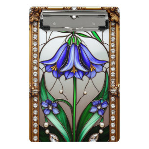 Lebendige Blume aufwendig gerahmt Mini Klemmbrett
