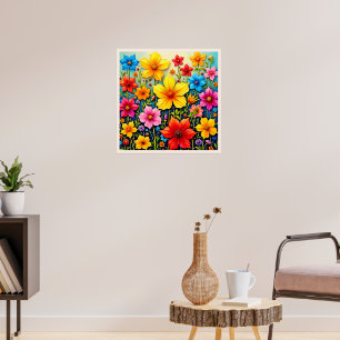 Lebendige Blumen: Garten der Freude Kunst Poster