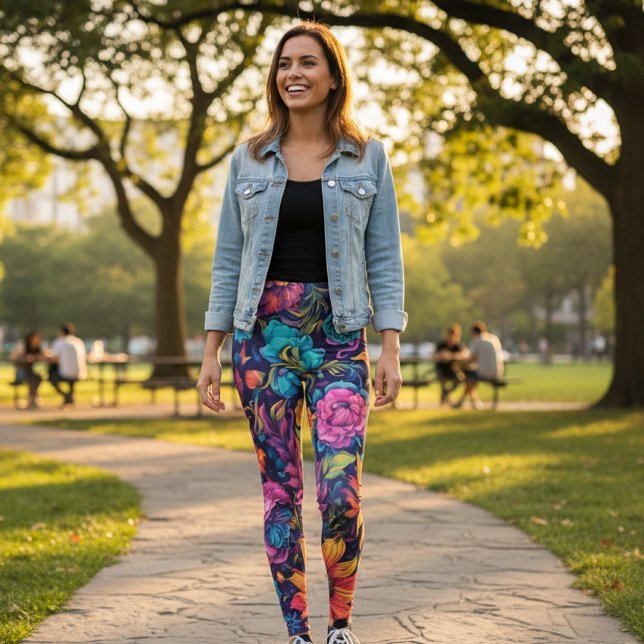 Lebendige Blumenleggings Leggings (Von Creator hochgeladen)