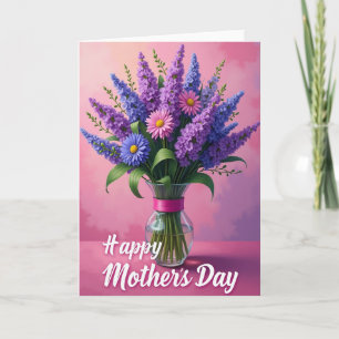 Lebendige Bouquet-Tag-Grußkarte Karte