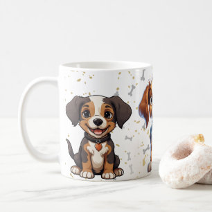 Lebendige Bunte Hundekunst, Für Hunde Liebhaber Mi Kaffeetasse