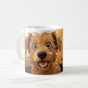 Lebendige Bunte Hundekunst• KunststilFür Hunde Lie Kaffeetasse