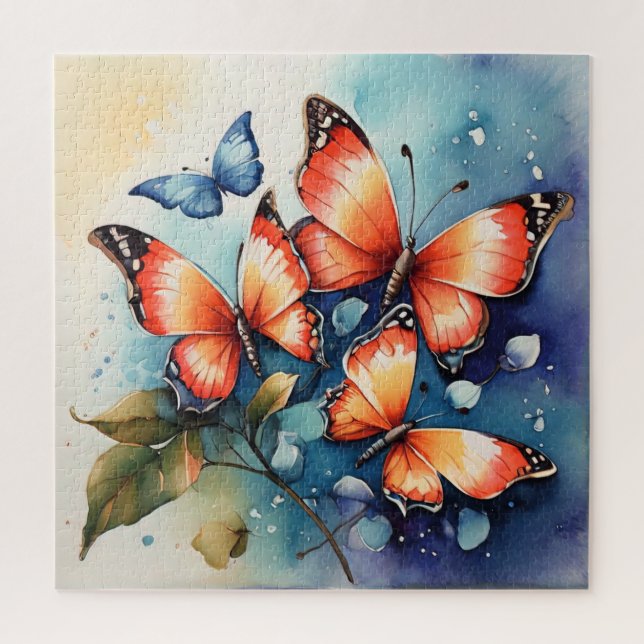 Lebendige Butterfly Wasserfarbe Künstlerisch (Vertikal)