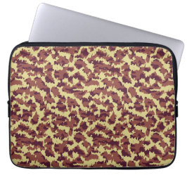 Lebendige Camouflage Doodle Retro Schwarz und Rot Laptopschutzhülle
