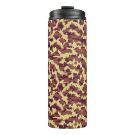 Lebendige Camouflage Doodle Retro Schwarz und Rot Thermosbecher