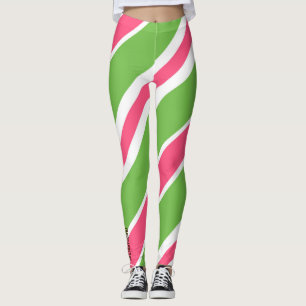 Lebendige Candy Stripe Abstract Leggings
