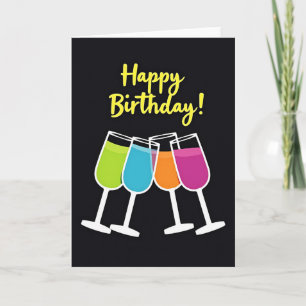 Lebendige Cheers Geburtstagskarte Karte