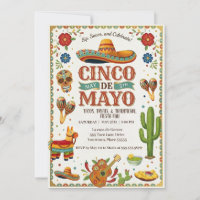 Lebendige Cinco De Mayo-Feierparty-Einladung