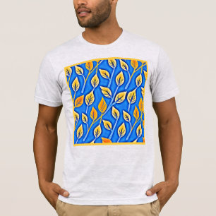 Lebendige ColorVista-Blattmuster T-Shirt