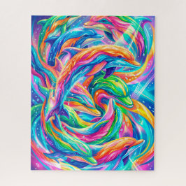 Lebendige Delfintraumlandschaft – Psychedelischer 