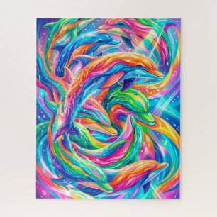 Lebendige Delfintraumlandschaft – Psychedelischer