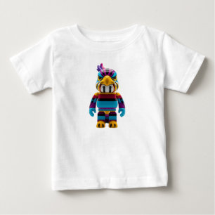 Lebendige Designer-Adler-Spielfigur mit Pop-Art-Mu Baby T-shirt