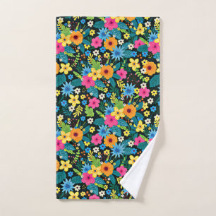 Lebendige Ditsy-Blumen Blumenmuster-Design-43785 Handtuch