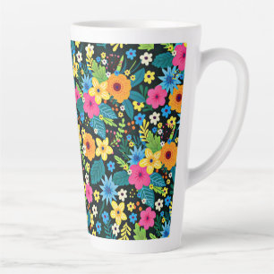 Lebendige Ditsy-Blumen Blumenmuster Design-43785 Milchtasse