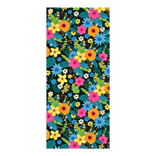 Lebendige Ditsy-Blumen Blumenmuster Design-43785 Werbekarte