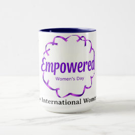 Lebendige Dopamin-Dekoration Empowered IWD 2026 Tasse