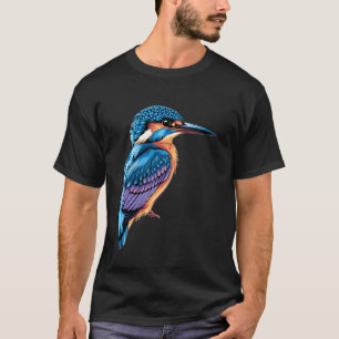 Lebendige Eisvogel-Vogel-Kunst T-Shirt