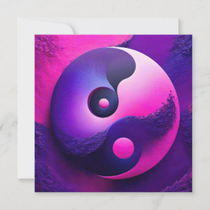 Lebendige Erleuchtung Farbige Yin-Yang-Symbolik Feiertagskarte