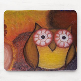 Lebendige Eulen-Mauspad Mousepad