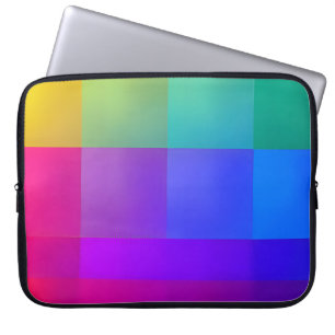 Lebendige Farb-Gitter Laptop-Hülle Laptopschutzhülle