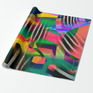 lebendige Farb-Misch-Digitalmuster-Design hergeste Geschenkpapier