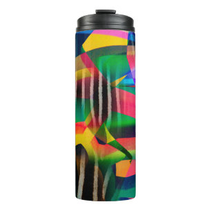 lebendige Farb-Misch-Digitalmuster-Design hergeste Thermosbecher