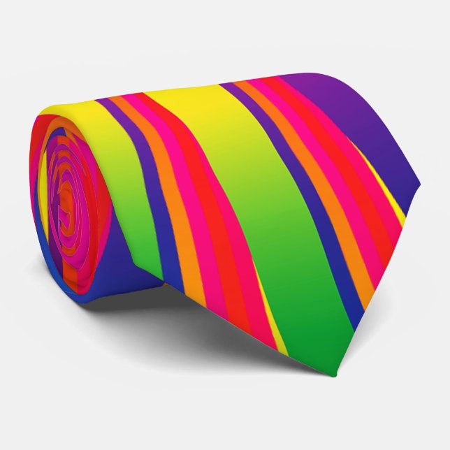 Lebendige Farbe  Krawatte (Gerollt)