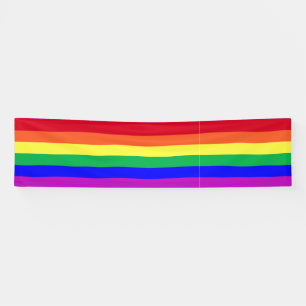 Lebendige Farben LGBTQ Stolz Regenbogenstreifen Pa Banner