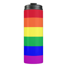 Lebendige Farben LGBTQIA Stolz Klassische Regenbog Thermosbecher